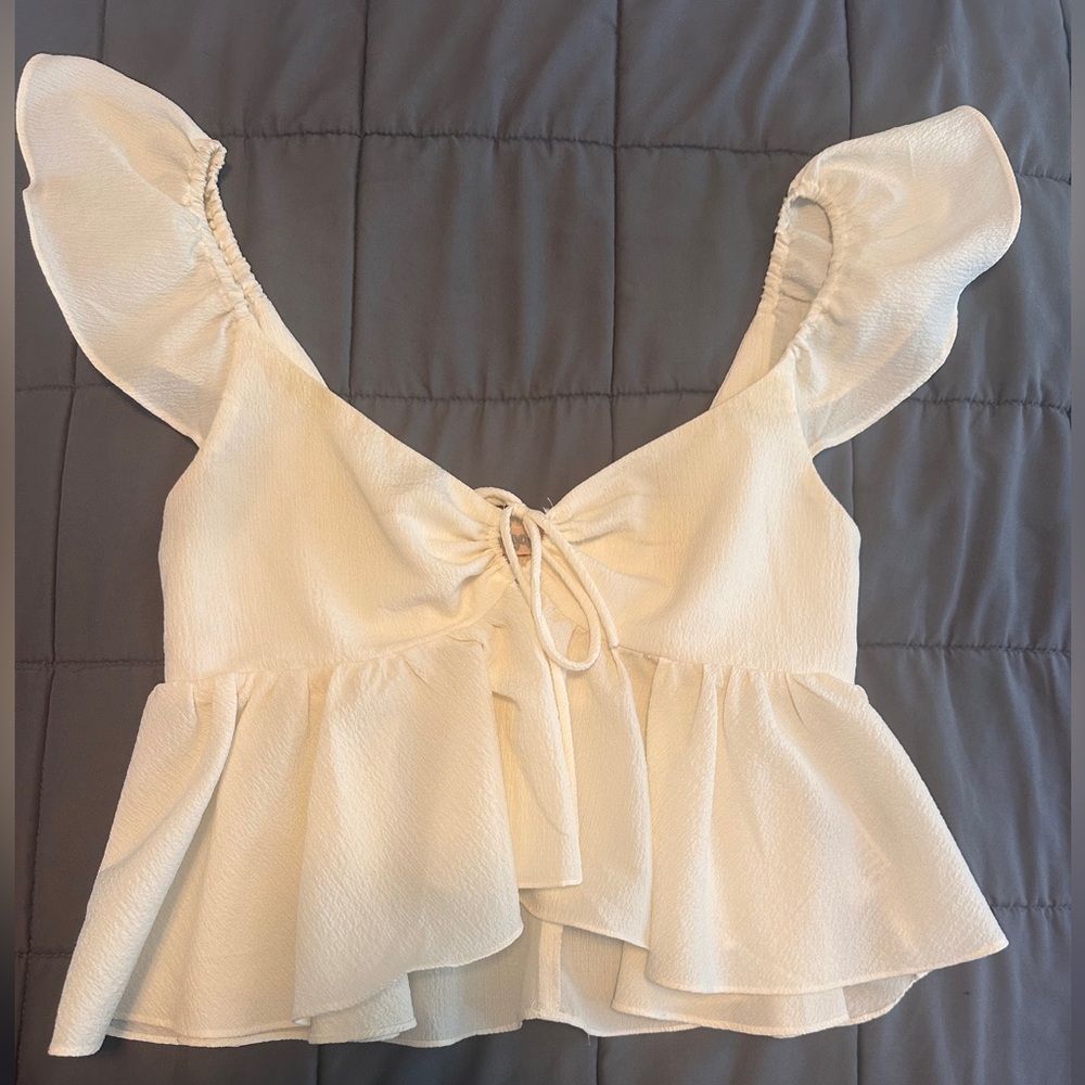 UO Sierra Keyhole Babydoll Blouse